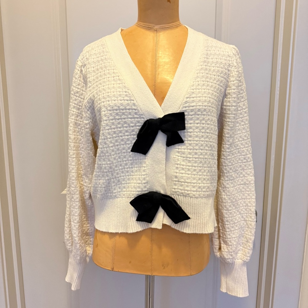 EXPRESS Sweater with Black Bow Accents